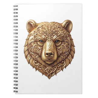 Cuaderno en espiral del majestuoso oso grizzly, fa