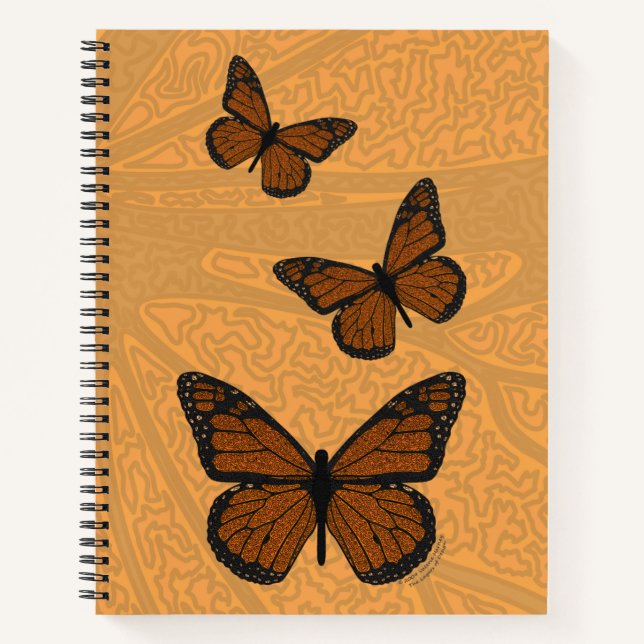 Cuaderno en espiral del monarca garabateado (Anverso)