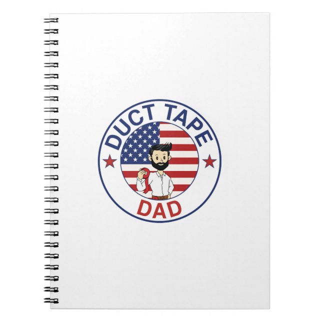Cuaderno en espiral del papá cinta adhesiva (Frente)