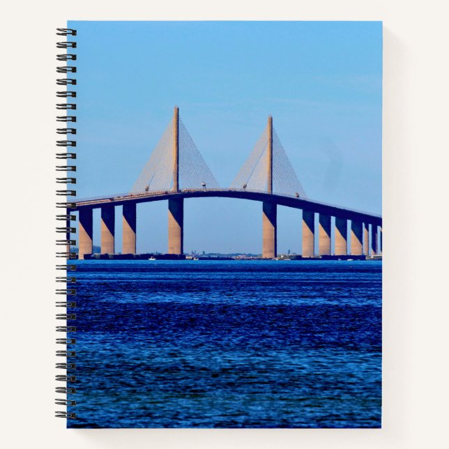 Cuaderno en espiral del puente Sunshine Skyway (Anverso)
