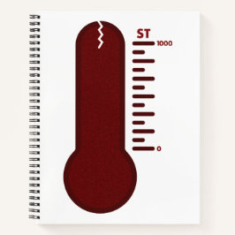 Cuaderno en espiral del termómetro de estrés