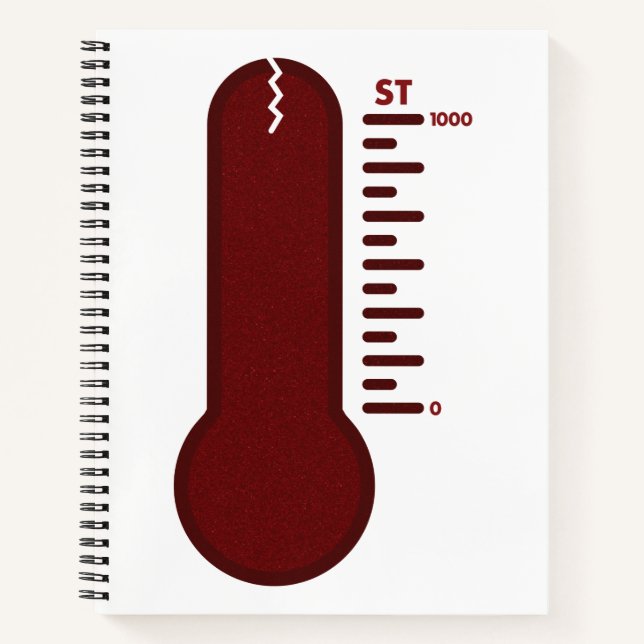 Cuaderno en espiral del termómetro de estrés (Anverso)