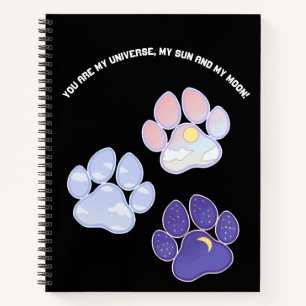 Cuaderno en espiral del universo de la pata