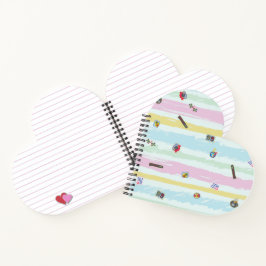 Cuaderno en espiral – Deportes y rayas Pastel de c
