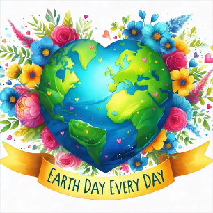 Cuaderno en espiral Día de la Tierra Todos los Día
