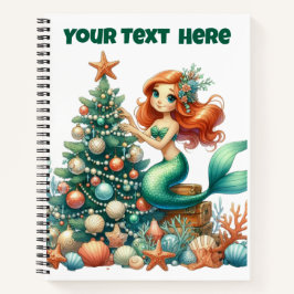 Cuaderno en espiral - Diario de sirena de Navidad