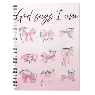 Cuaderno en espiral "Dios dice que soy..."
