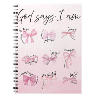 Cuaderno en espiral "Dios dice que soy..."