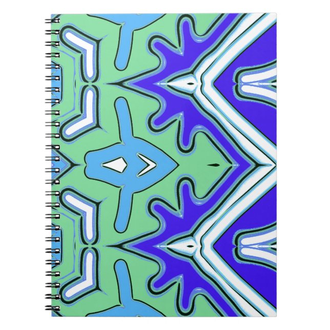 Cuaderno en espiral, diseño de patrón único multic (Frente)
