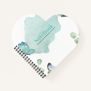 Cuaderno en espiral en forma de corazón