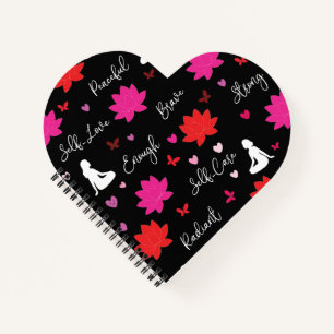Cuaderno en espiral en forma de corazón Viaje de s