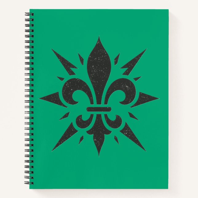 Cuaderno en espiral "Fleur-de-lis estilizada" (Anverso)