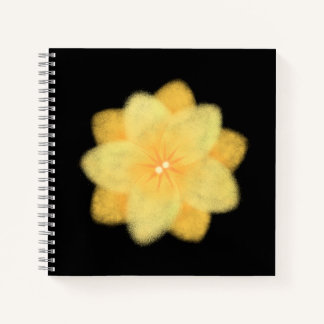 Cuaderno en espiral floral amarillo brillante – El