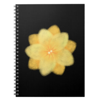 Cuaderno en espiral floral amarillo – Elegante