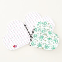 Cuaderno en espiral Floral Calm Mint