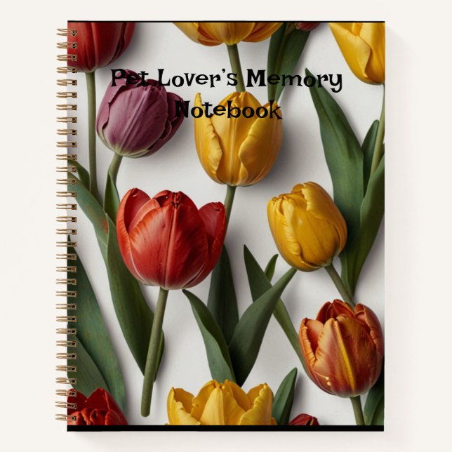 Cuaderno en espiral floral elegante (Anverso)