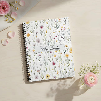 Cuaderno en espiral floral – Elegante y delicado