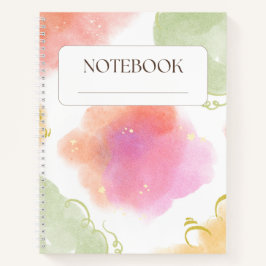 Cuaderno en espiral floral pastel - Cuaderno estét