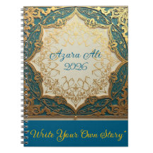 Cuaderno en espiral floral personalizado 2026