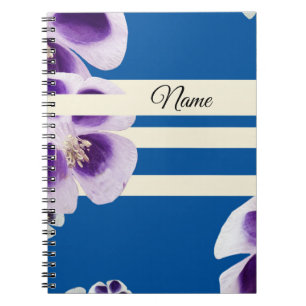 Cuaderno en espiral Flores y Líneas