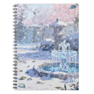 Cuaderno en espiral Fuente de Cristal Congelado