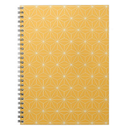 Cuaderno en espiral geométrico amarillo