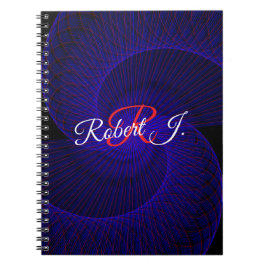 Cuaderno en espiral geométrico de doble embudo de