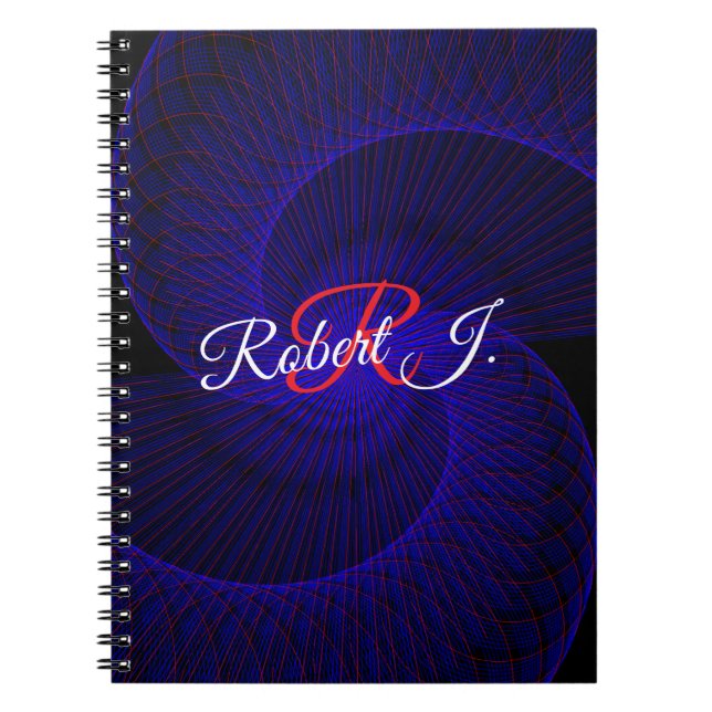 Cuaderno en espiral geométrico de doble embudo de  (Frente)