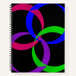 Cuaderno en espiral geométrico de intercambio mult