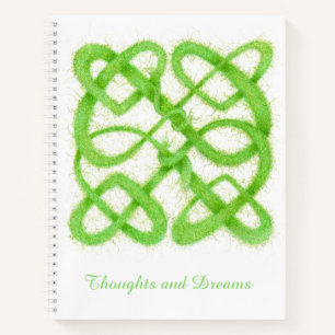 Cuaderno en espiral GREEN CELTIC KNOT 21.59x27.94 