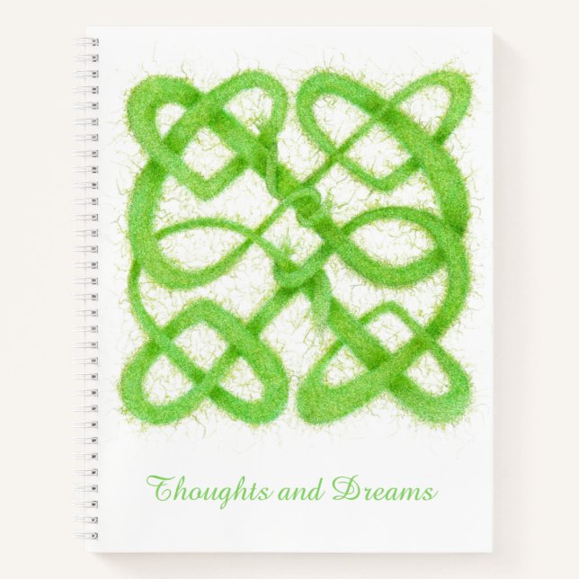 Cuaderno en espiral GREEN CELTIC KNOT 21.59x27.94  (Anverso)