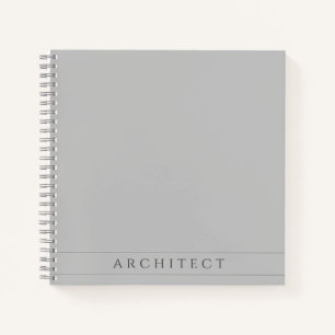 Cuaderno en espiral gris cuadrado de 8,5" para arq