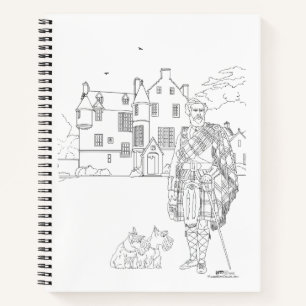 Cuaderno en espiral Highland Gent con perros Scott