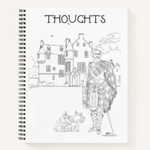 Cuaderno en espiral Highland Gent con perros Scott