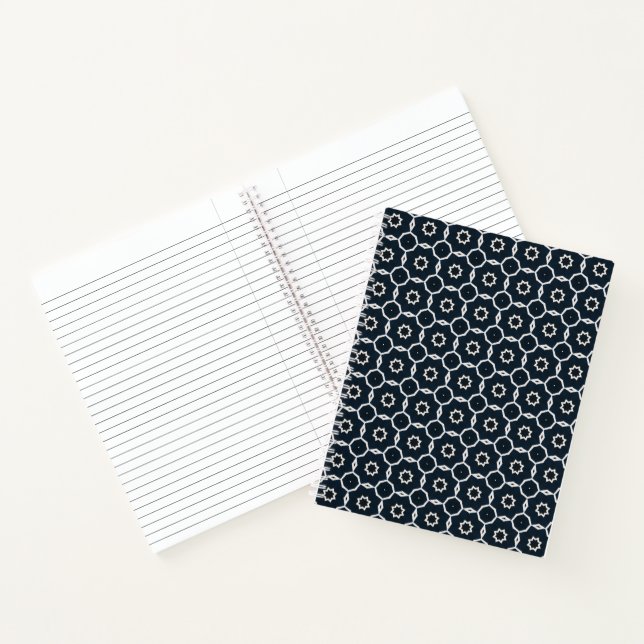 Cuaderno en espiral impreso geométrico (Interior)