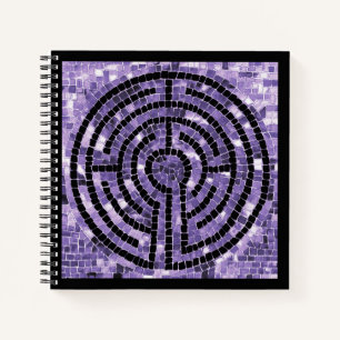 Cuaderno en espiral LABYRINTH VI 8.5x8.5 - Negro