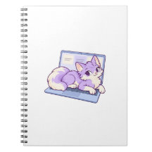 Cuaderno en espiral Lila Laptop
