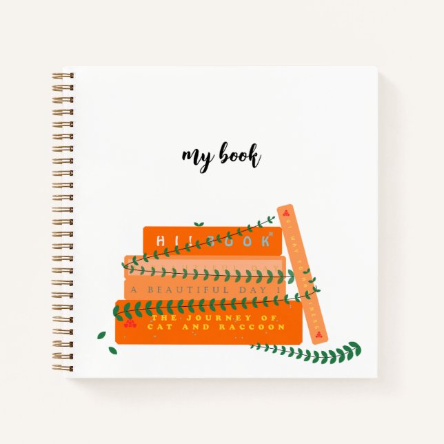 Cuaderno en espiral lindo | Mi libro (Anverso)