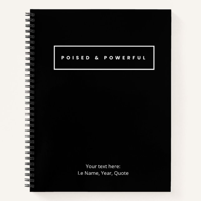 Cuaderno en espiral listo y poderoso (Anverso)