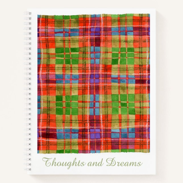 Cuaderno en espiral MAC RAE TARTAN 8.5x11 (Anverso)
