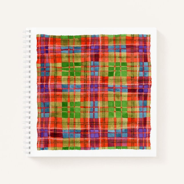 Cuaderno en espiral MAC RAE TARTAN 8.5x8.5 (Anverso)