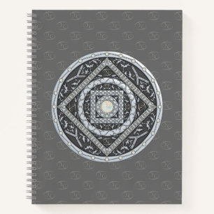 Cuaderno en espiral Mandala de Cáncer