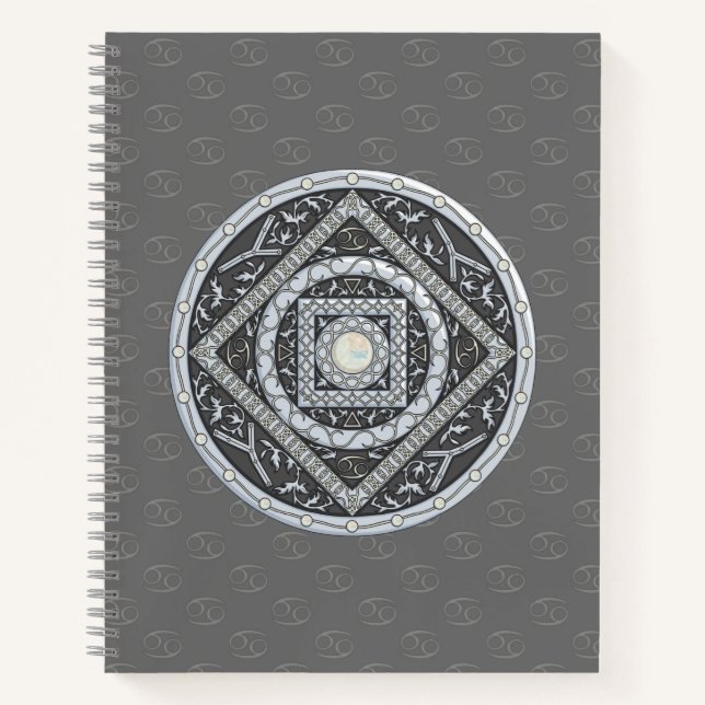 Cuaderno en espiral Mandala de Cáncer (Anverso)