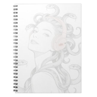 Cuaderno en espiral Medusa - posando para la cámar