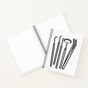 Cuaderno en espiral minimalista de línea de herram