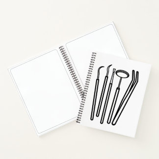Cuaderno en espiral minimalista de línea de herram