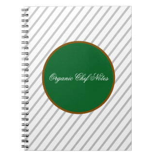 Cuaderno en espiral minimalista para chefs orgánic