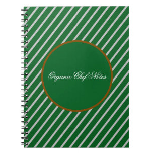 Cuaderno en espiral minimalista para chefs orgánic