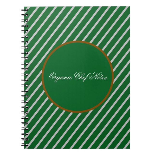Cuaderno en espiral minimalista para chefs orgánic (Frente)