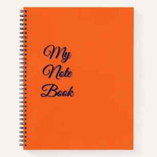 Cuaderno en espiral naranja minimalista Libro es